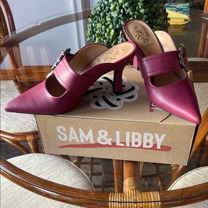 Sam & Libby Women's Burgundy Heels
